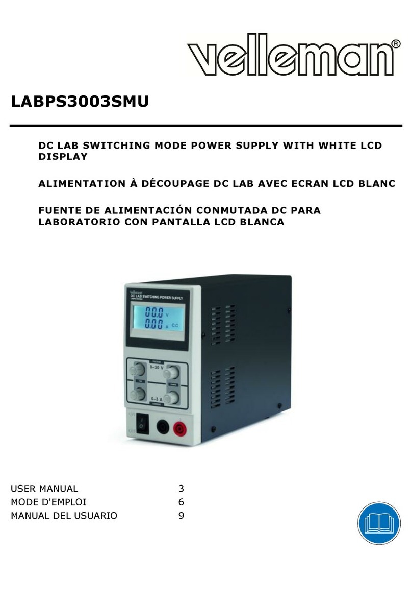 Velleman LABPS3003SMU User manual
