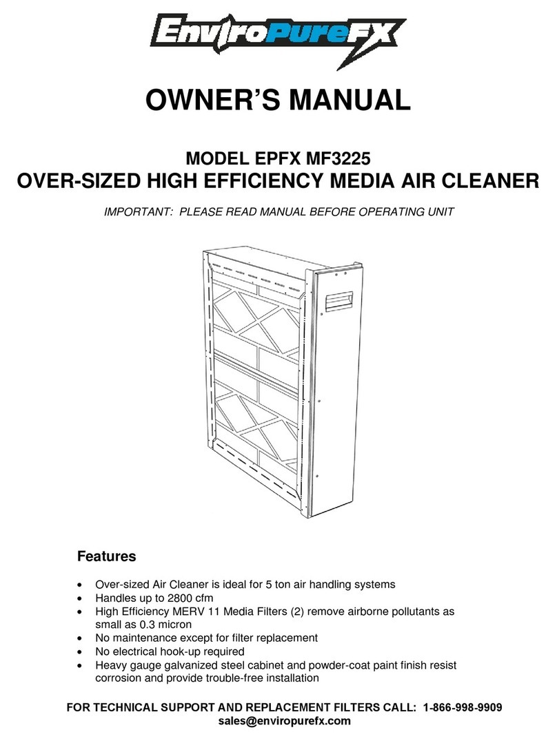 EnviroPureFX EPFX MF3225 owner's manual