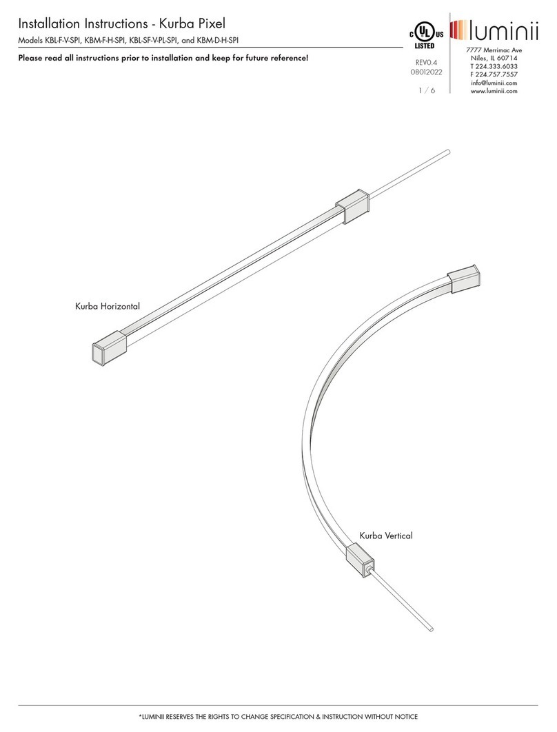 luminii Kurba Pixel KBL-F-V-SPI installation instructions