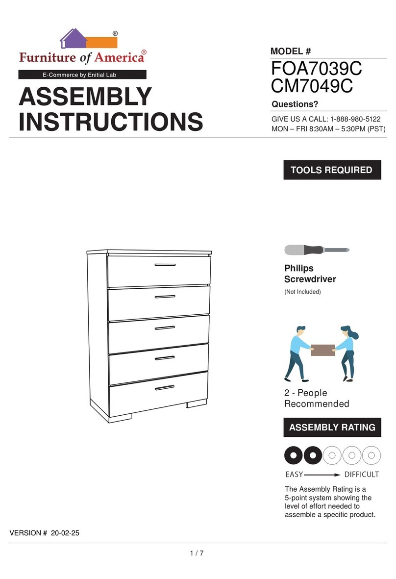Furniture of America FOA7039C Assembly instructions Furniture of America FOA7039C Assembly instructions