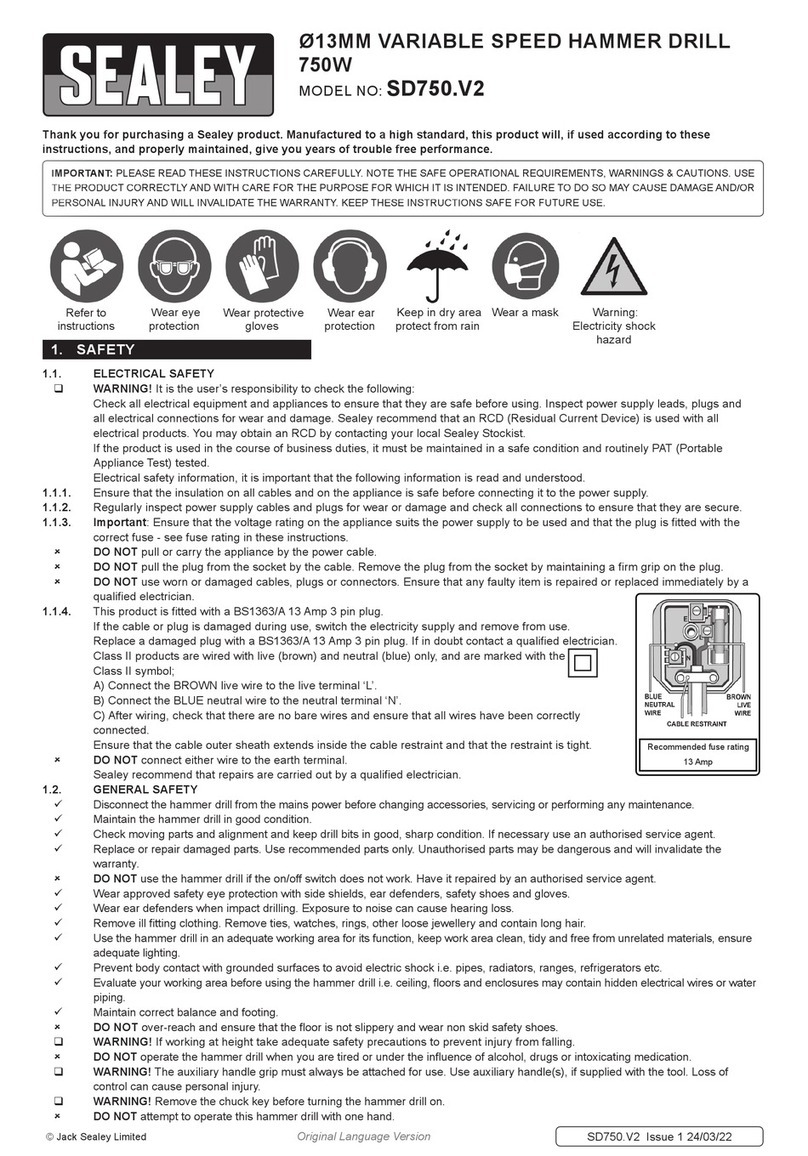 Sealey SD750.V2 User manual