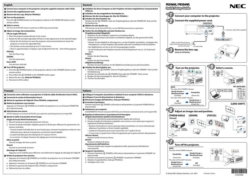NEC PE506UL User manual