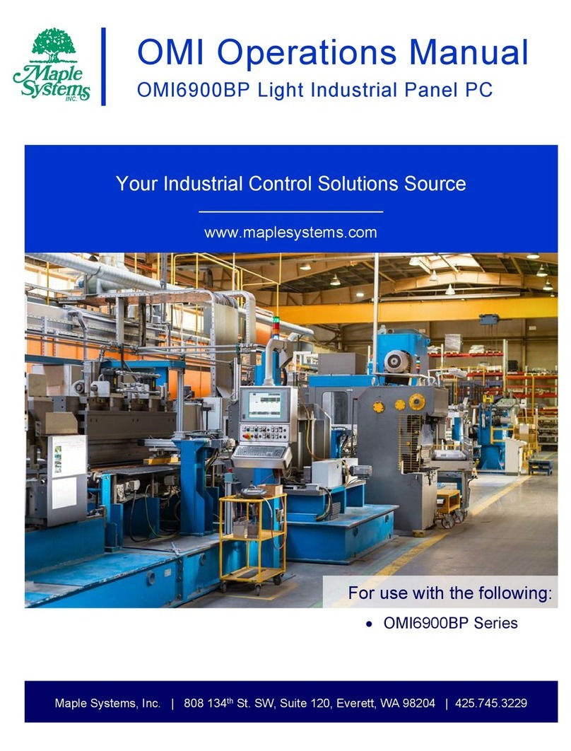 Maple Systems OMI6900BP Series Operation manual