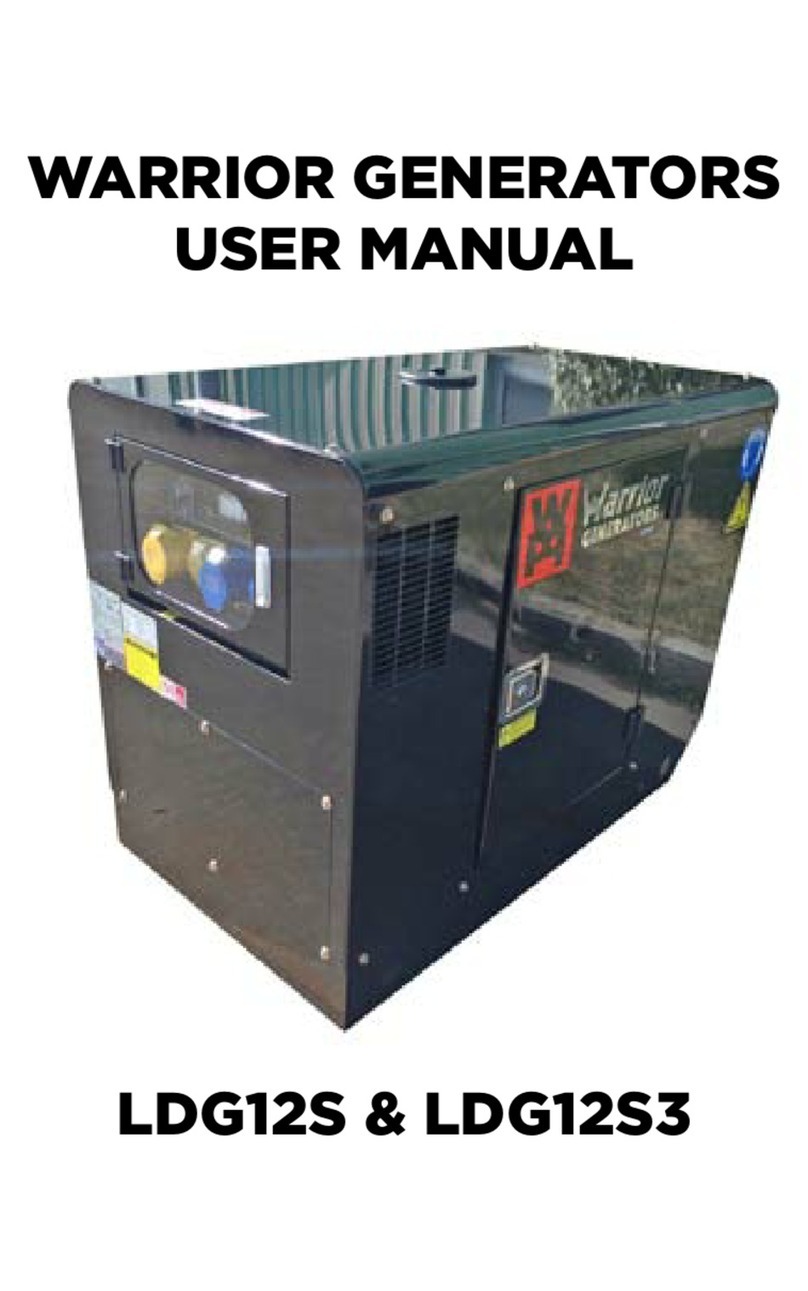WARRIOR GENERATORS LDG12S user manual