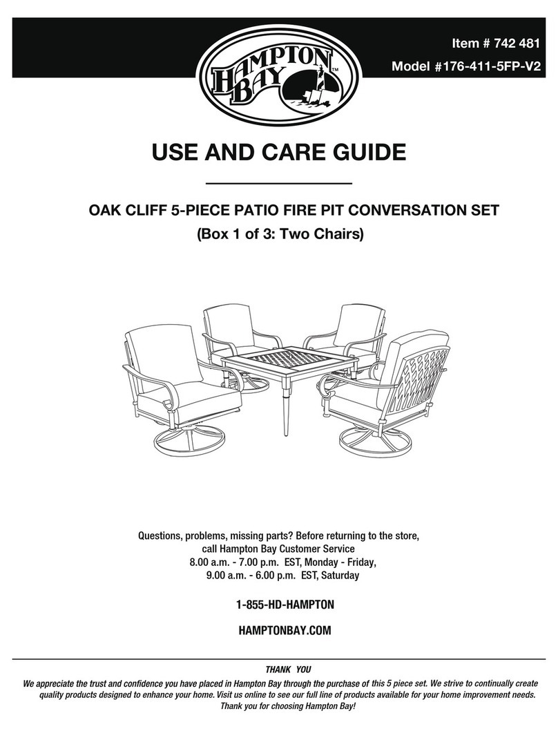 HAMPTON BAY 176-411-5FP-V2 Use and care guide