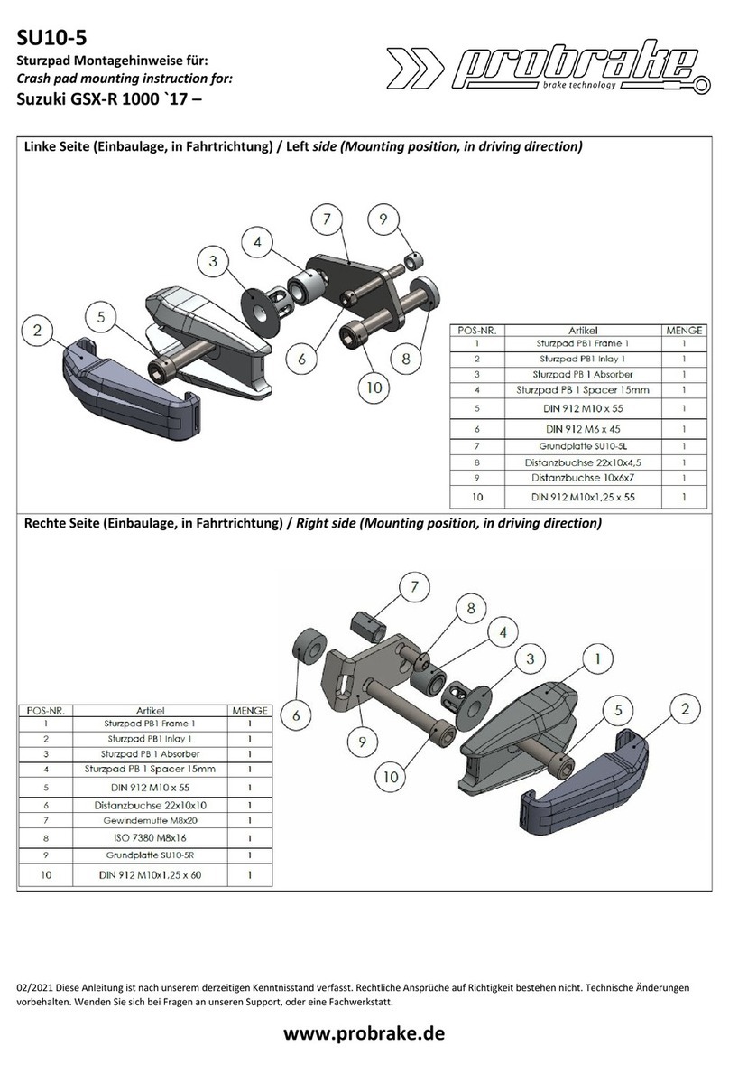 probrake SU10-5 Mounting instruction