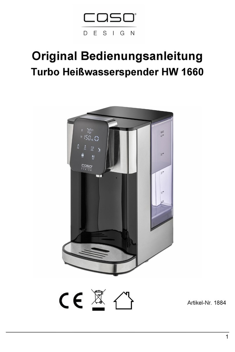 CASO DESIGN HW 1660 Installation instructions
