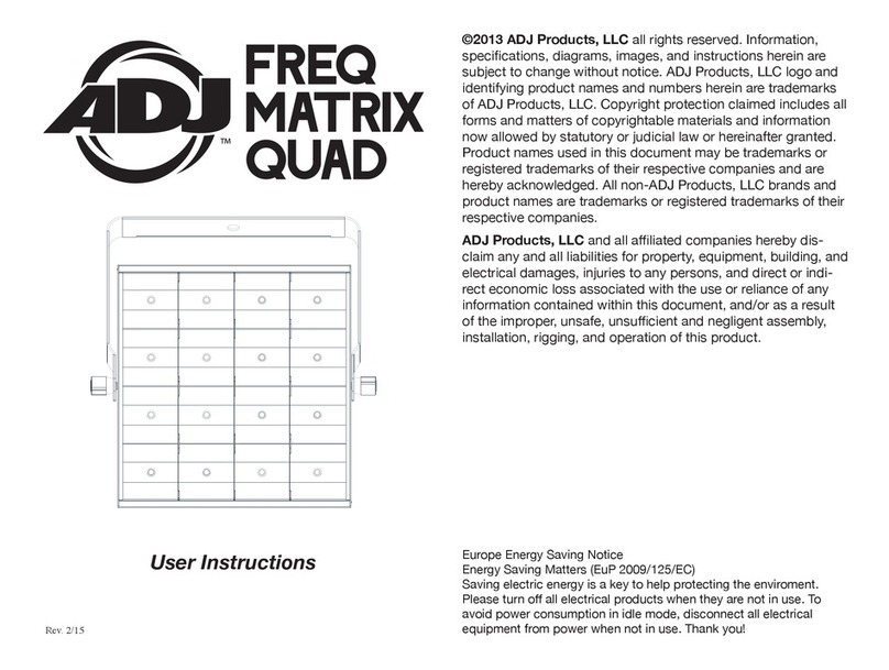 ADJ Freq Matrix Quad User manual