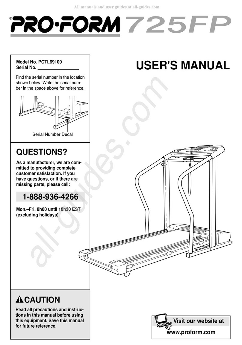 Pro-Form PCTL69100 User manual Pro-Form PCTL69100 User manual