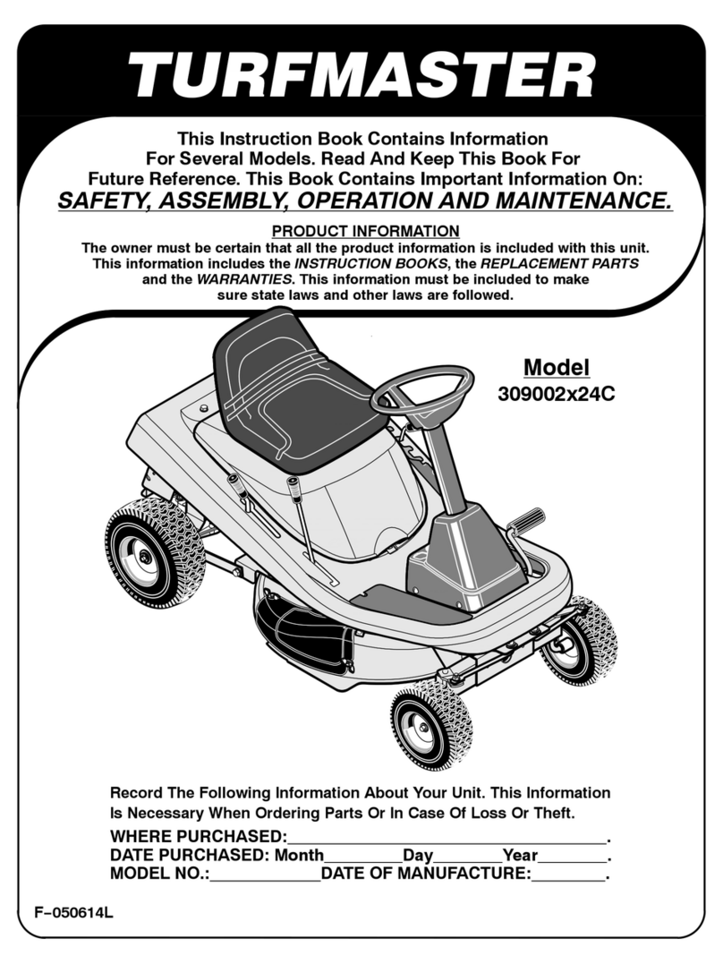 TURFMASTER 309002x24C Safety, assembly, operating and maintenance instructions TURFMASTER 309002x24C Safety, assembly, operating and maintenance instructions