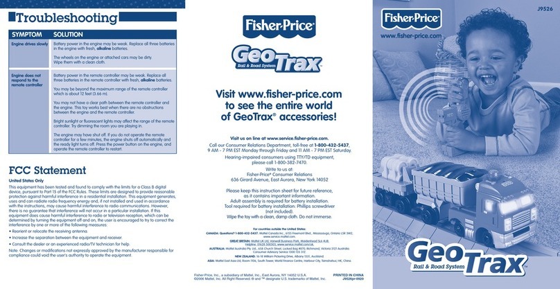 Fisher-Price GeoTrax J9526 quick start guide
