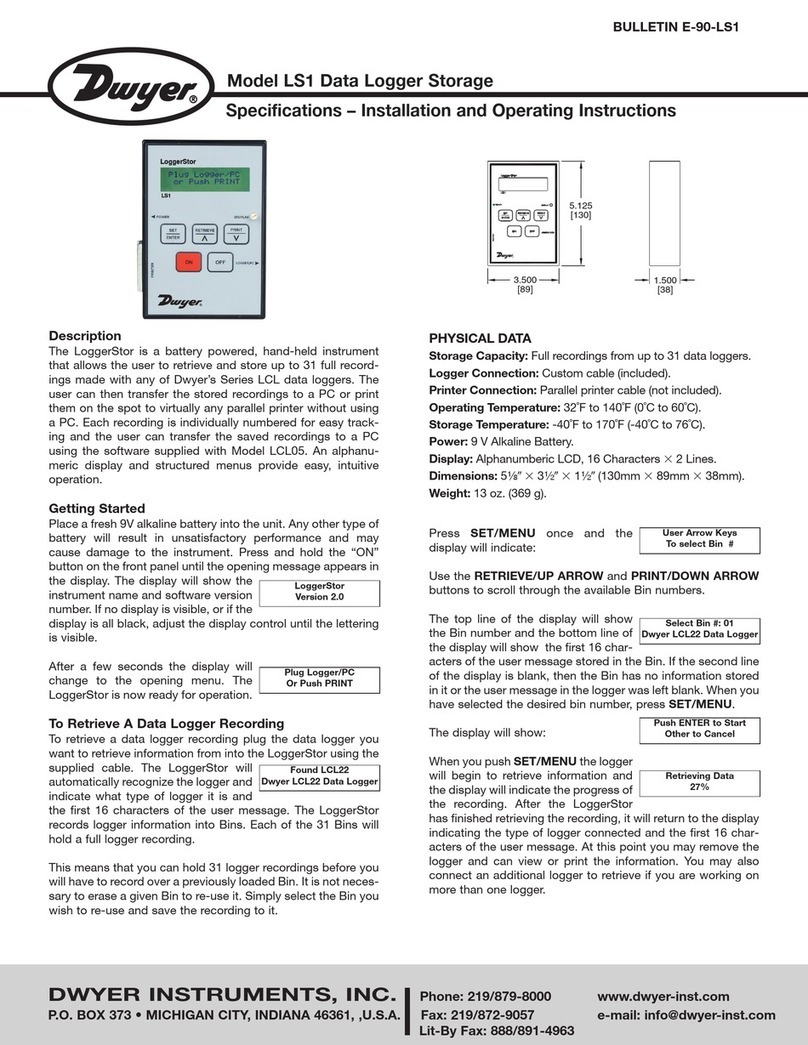 Dwyer Instruments LS1 Specifications-installation and operating instructions