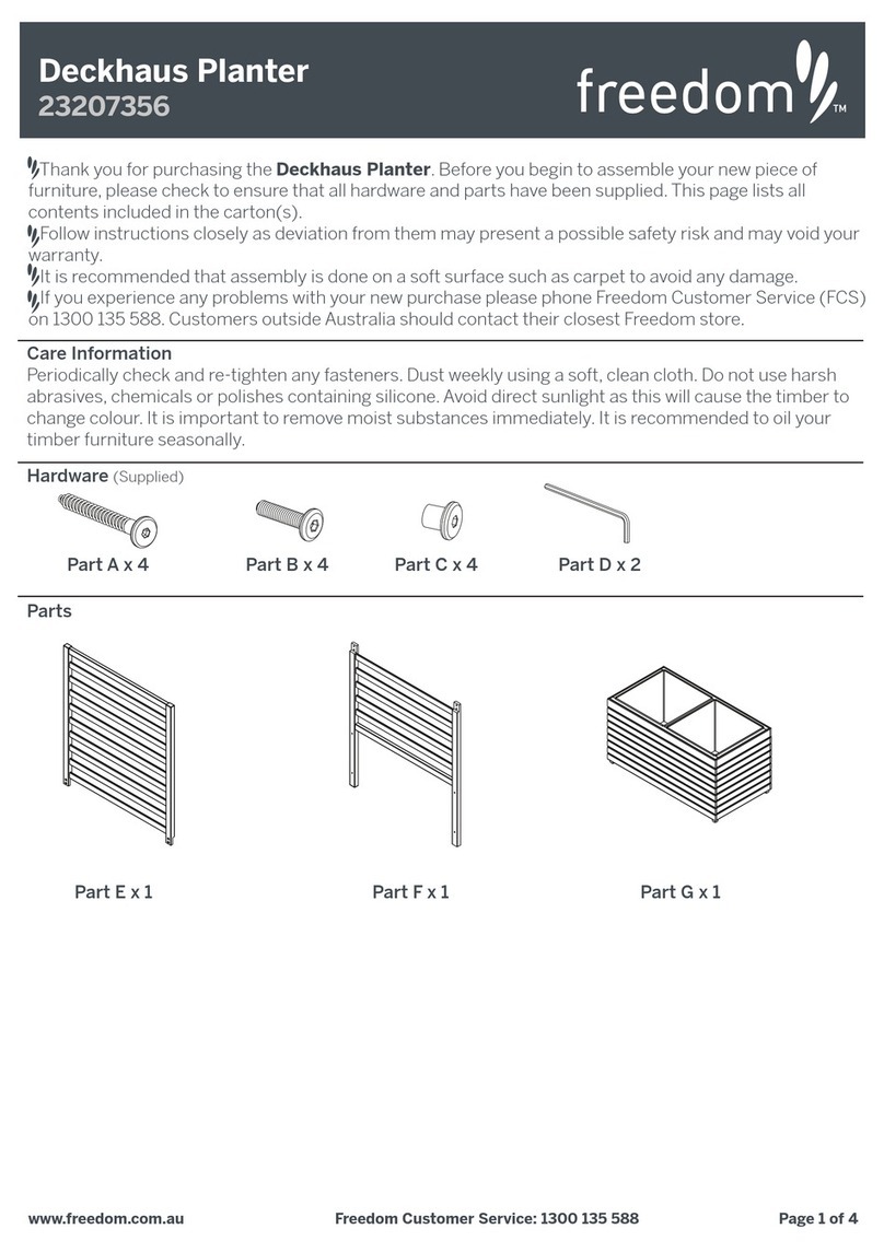 Freedom Deckhaus Planter 23207356 Assembly instructions
