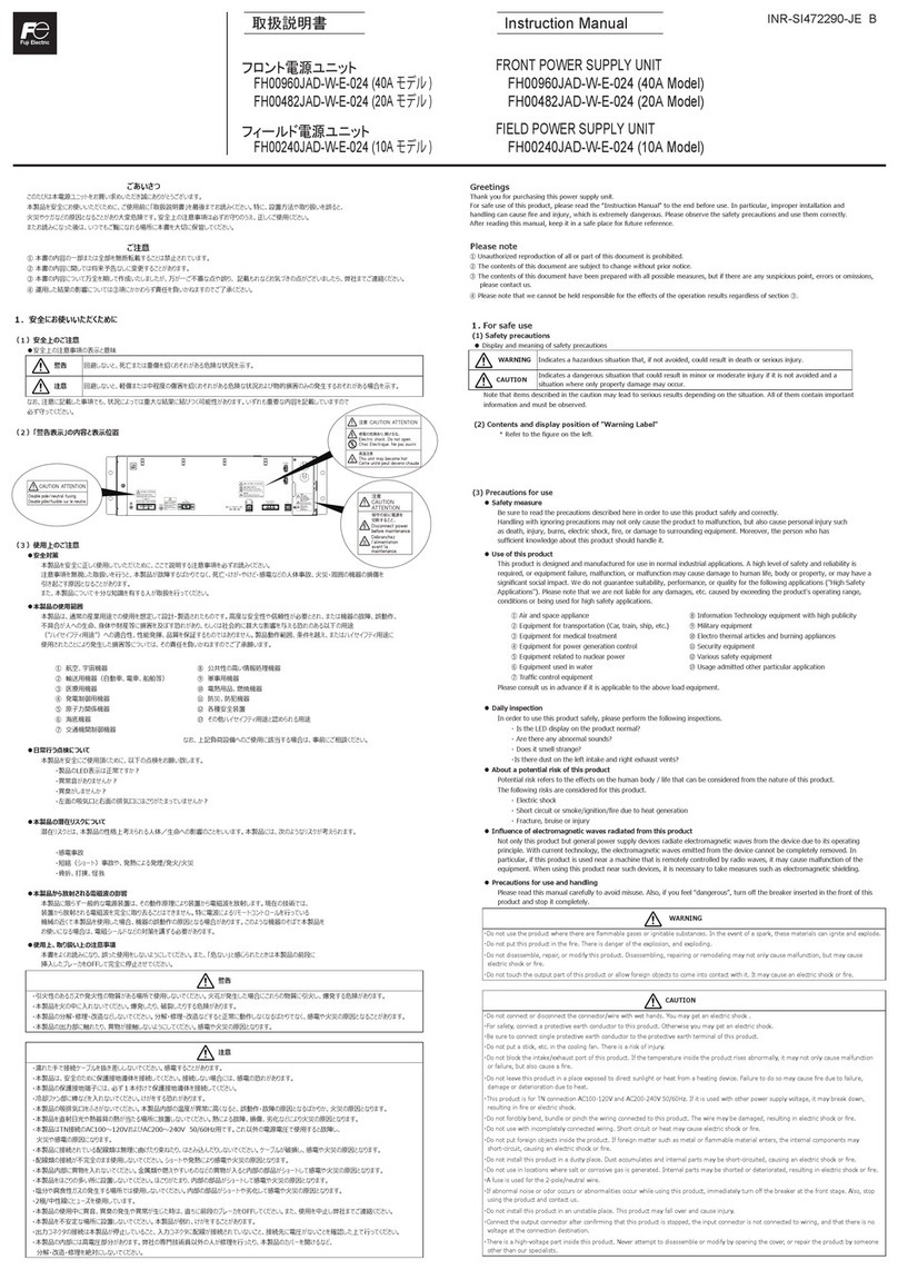 Fuji Electric FH00960JAD-W-E-024 instruction manual