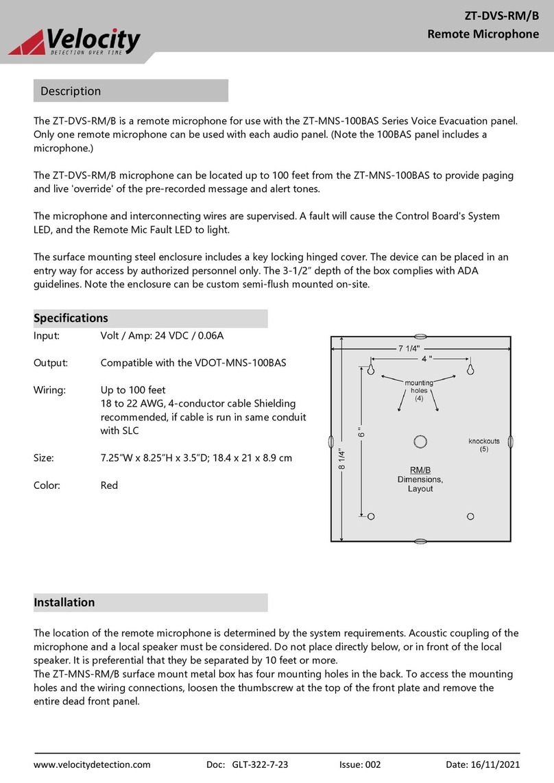 Velocity ZT-DVS-RM/B manual