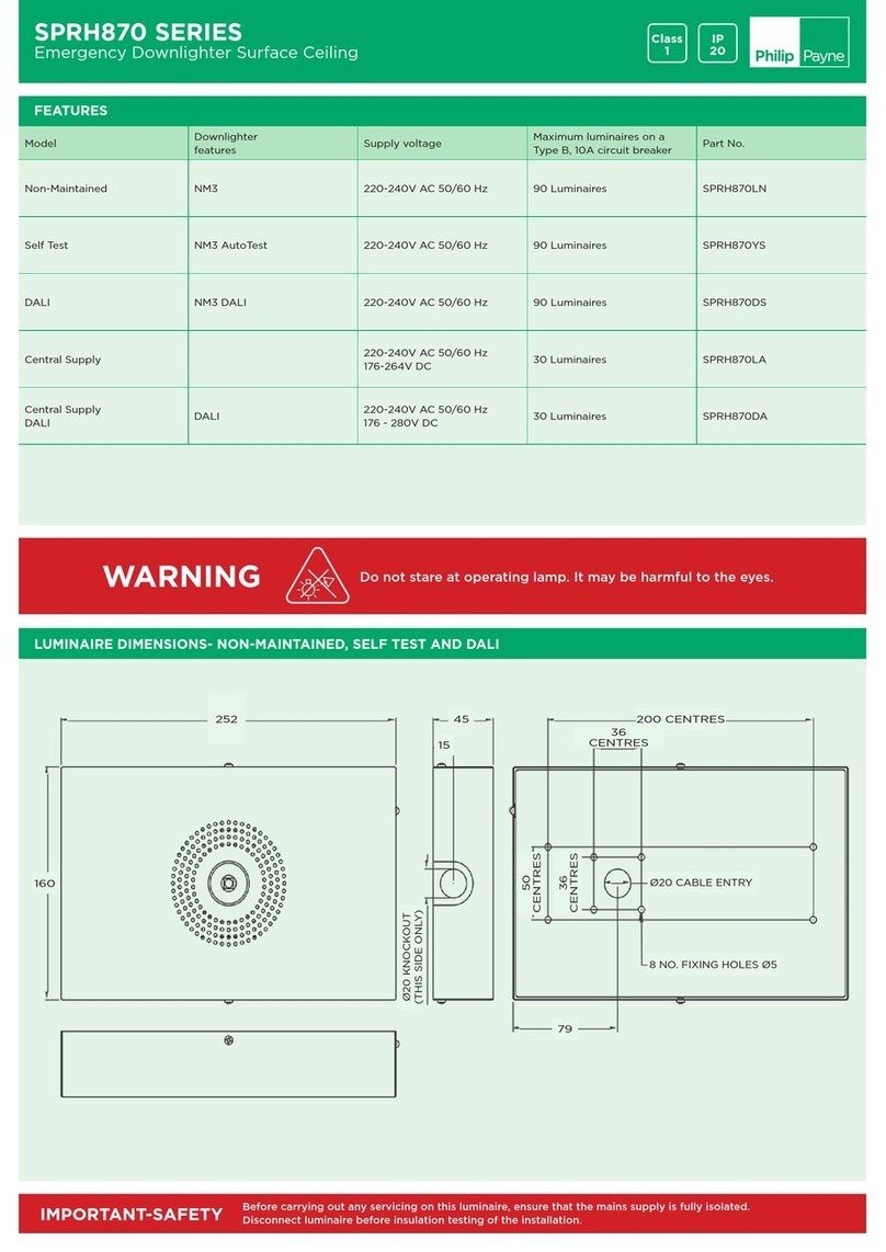 Philip Payne SPRH870 Series User manual
