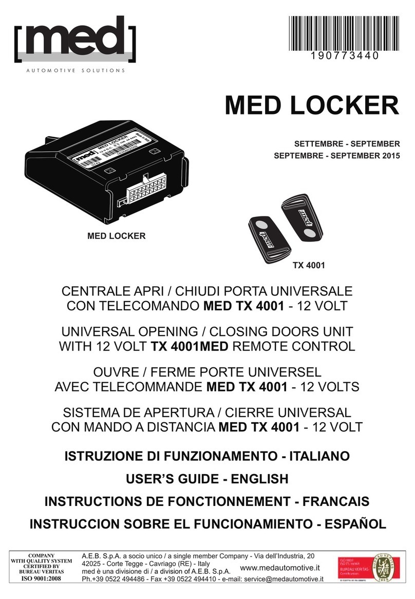 A.E.B. MED LOCKER user manual