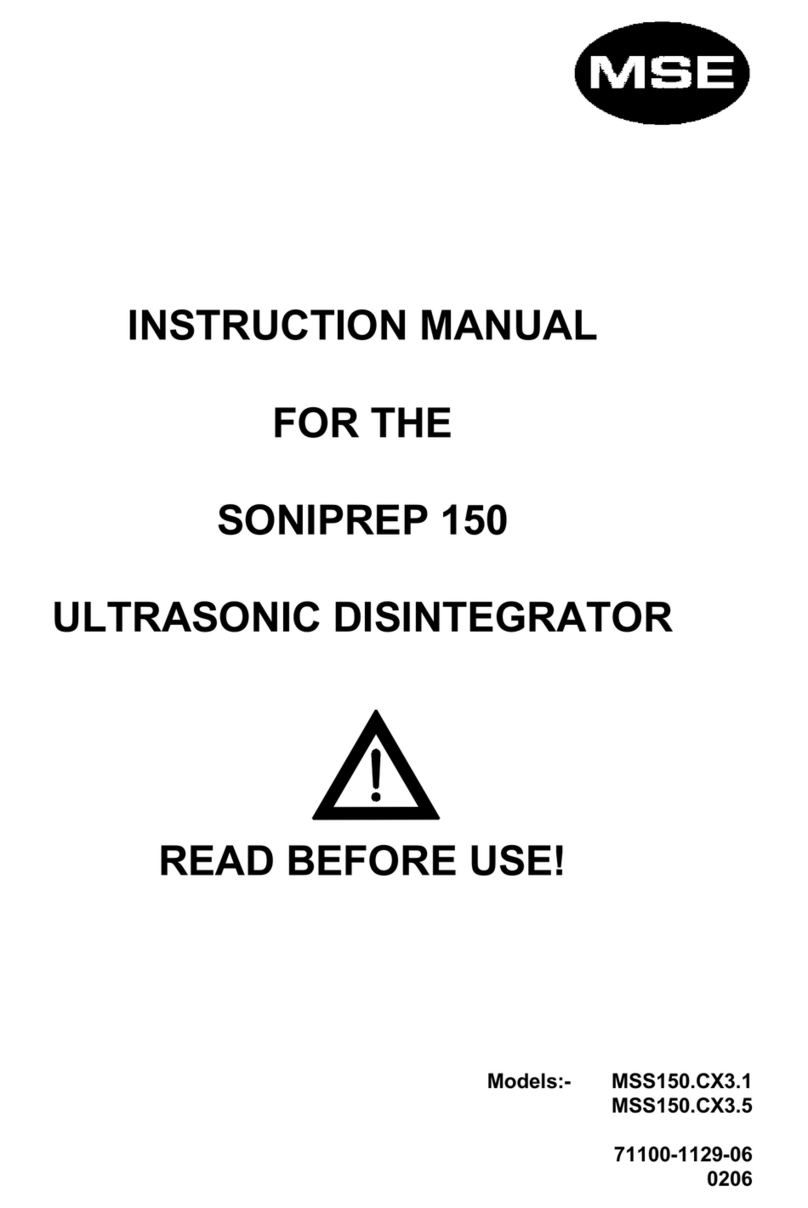 MSE SONIPREP 150 instruction manual MSE SONIPREP 150 instruction manual