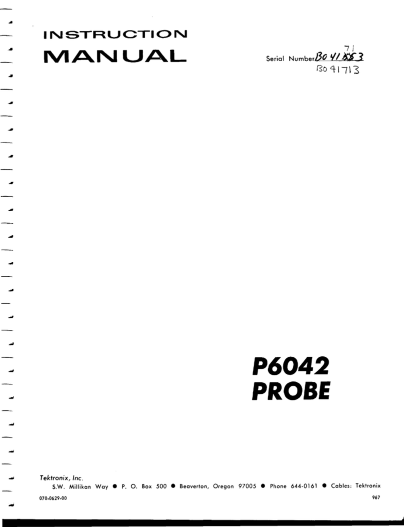 Tektronix P6042 PROBE User manual Tektronix P6042 PROBE User manual