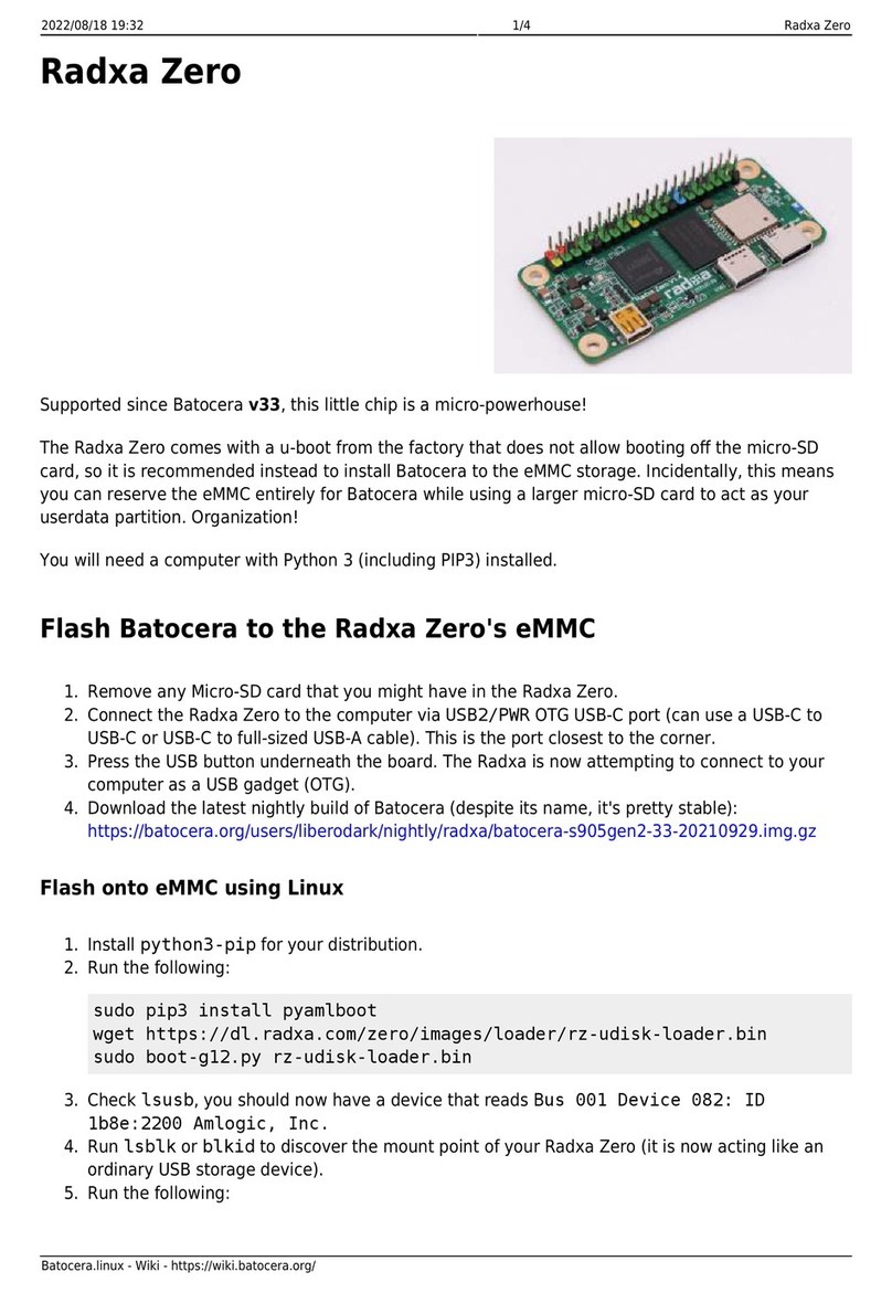 Batocera Radxa Zero User manual