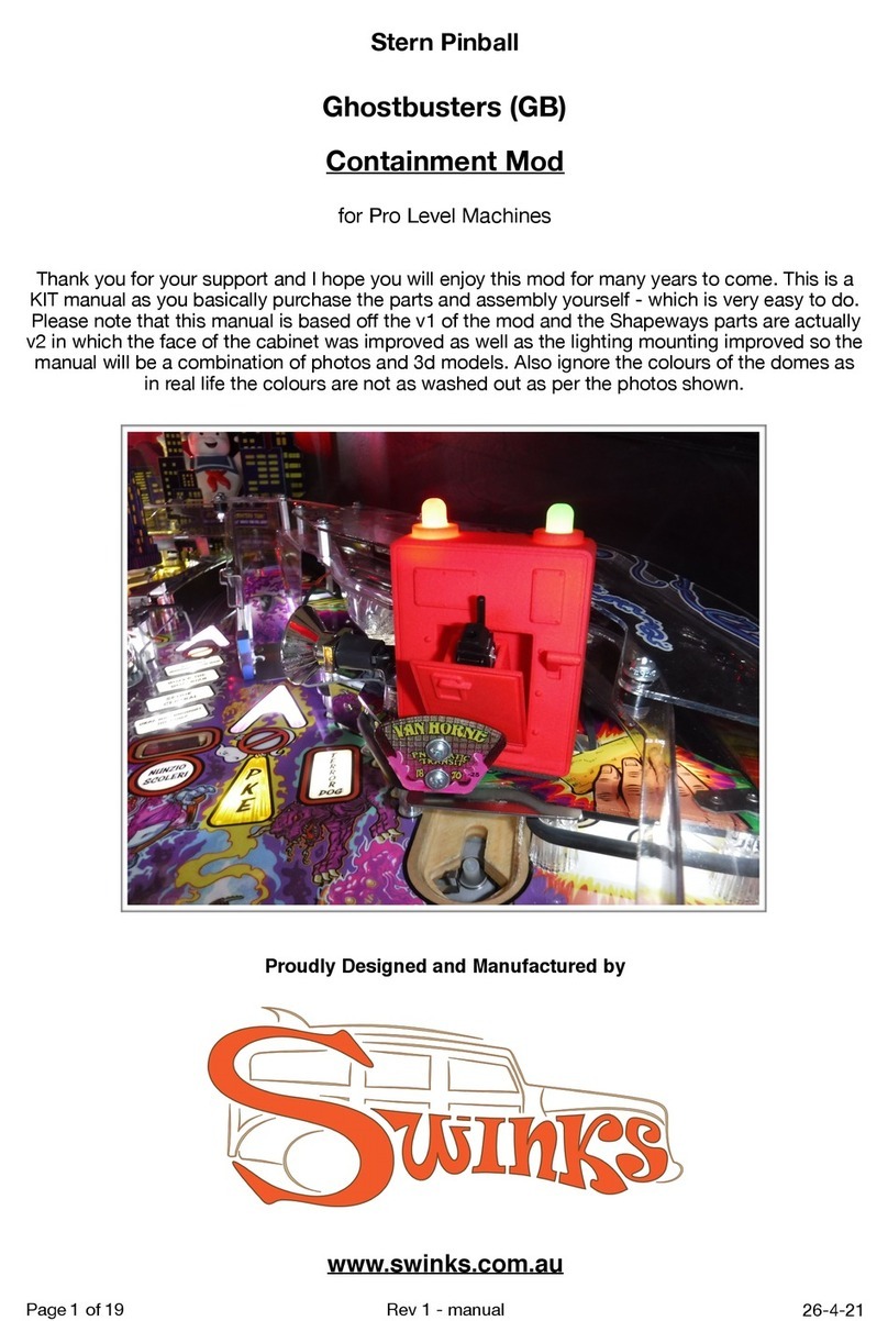 Swinks Stern Pinball Ghostbusters User manual