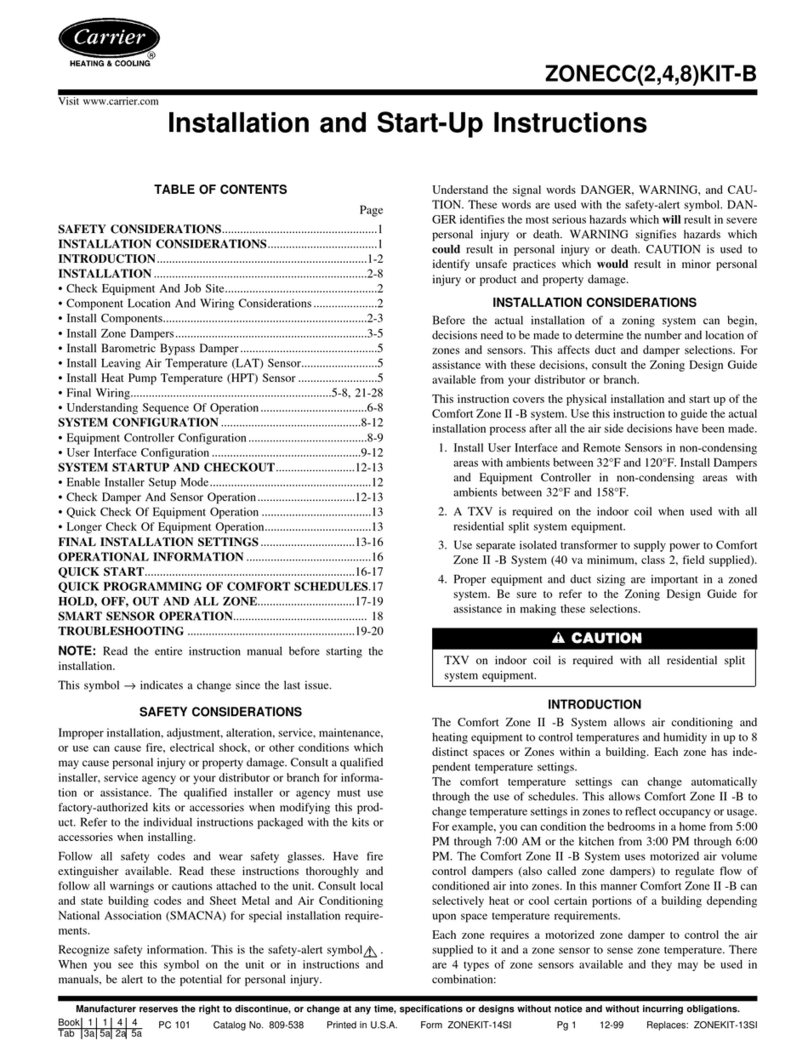 Carrier ZONECC2KIT-B Instructions and recipes