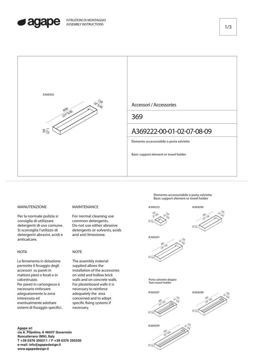 agape 369 A369222-00-01-02-07-08-09 Assembly instructions