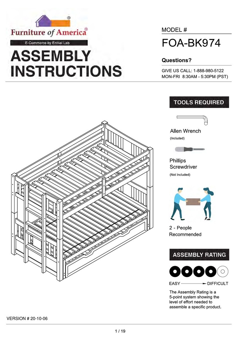 Furniture of America Kadence FOA-BK974 User manual