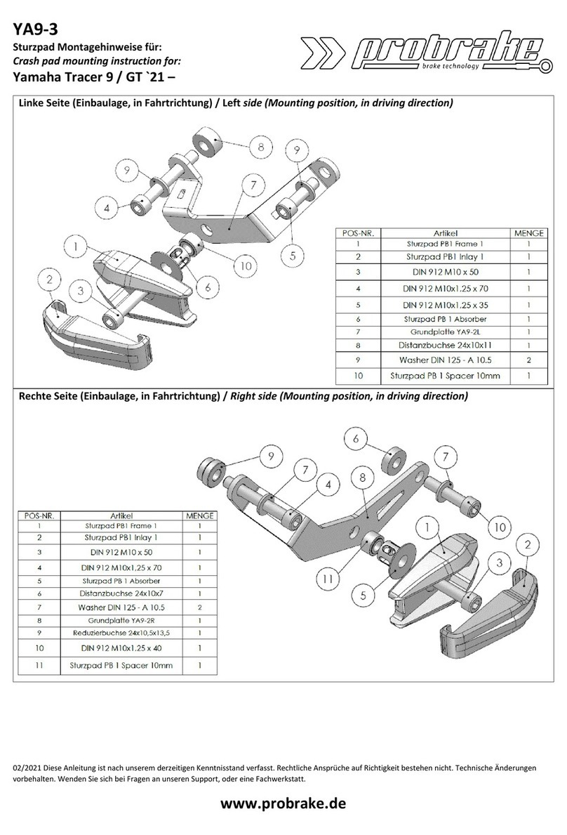 probrake YA9-3 Mounting instruction