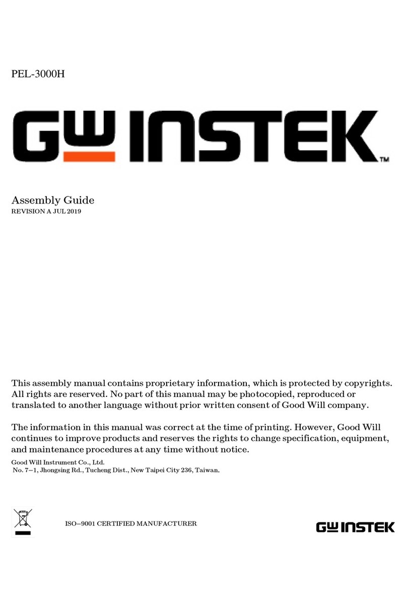 GW Instek PEL-3000H Series Assembly guide