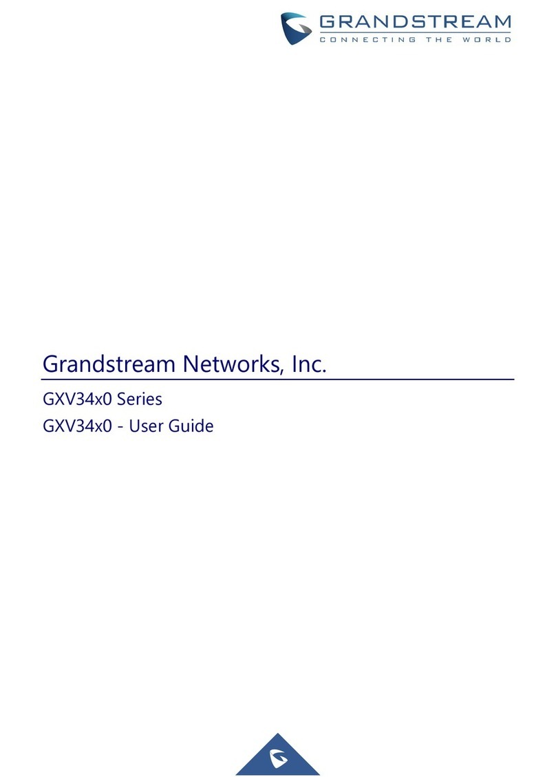 Grandstream Networks GXV34 0 Series User manual Grandstream Networks GXV34 0 Series User manual