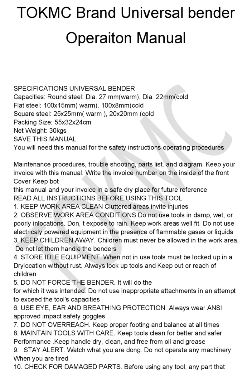 TOKMC UB-100 Operation manual