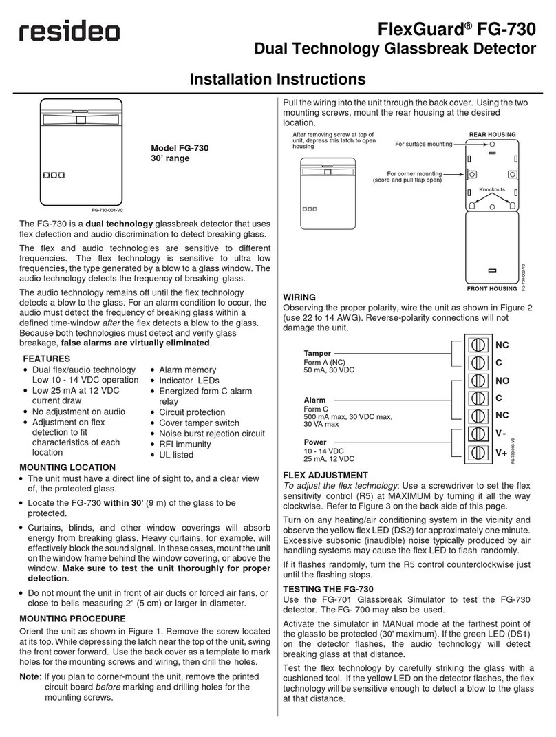 resideo FlexGuard FG-730 installation instructions