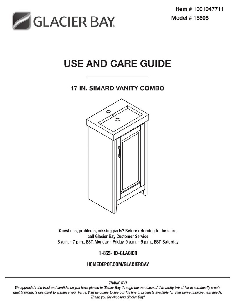 Glacier bay SIMARD 15606 Use and care guide Glacier bay SIMARD 15606 Use and care guide