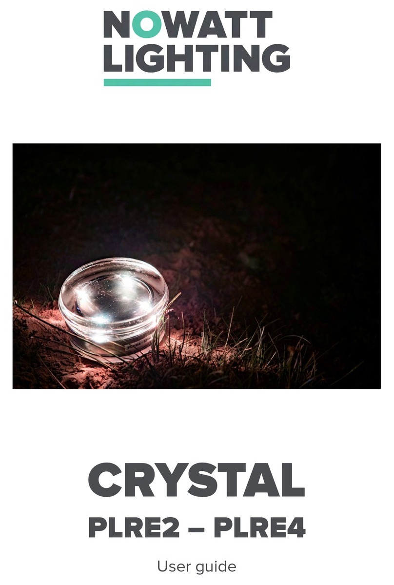 Nowatt Lighting CRYSTAL PLRE2 user guide Nowatt Lighting CRYSTAL PLRE2 user guide