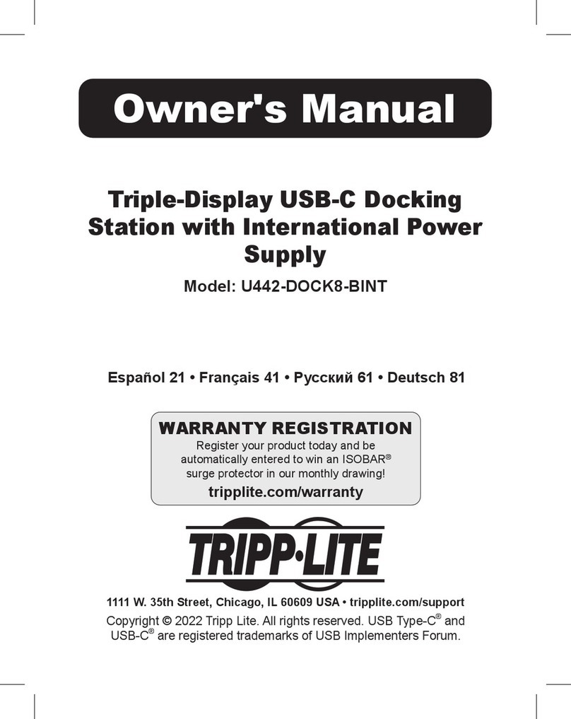 Tripp Lite U442-DOCK8-BINT User manual