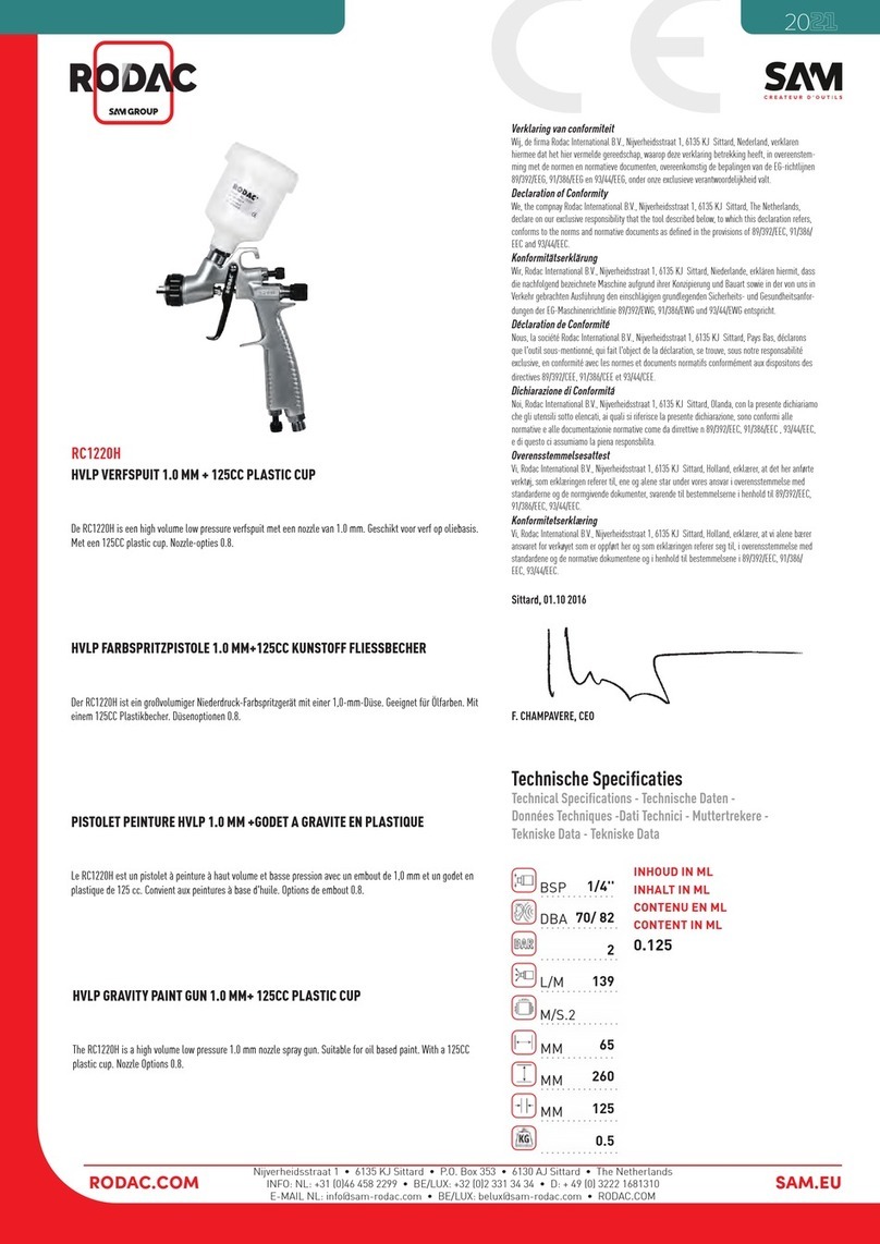 Sam RODAC RC1220H manual