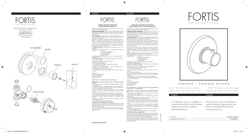 Fortis 7840000 User manual