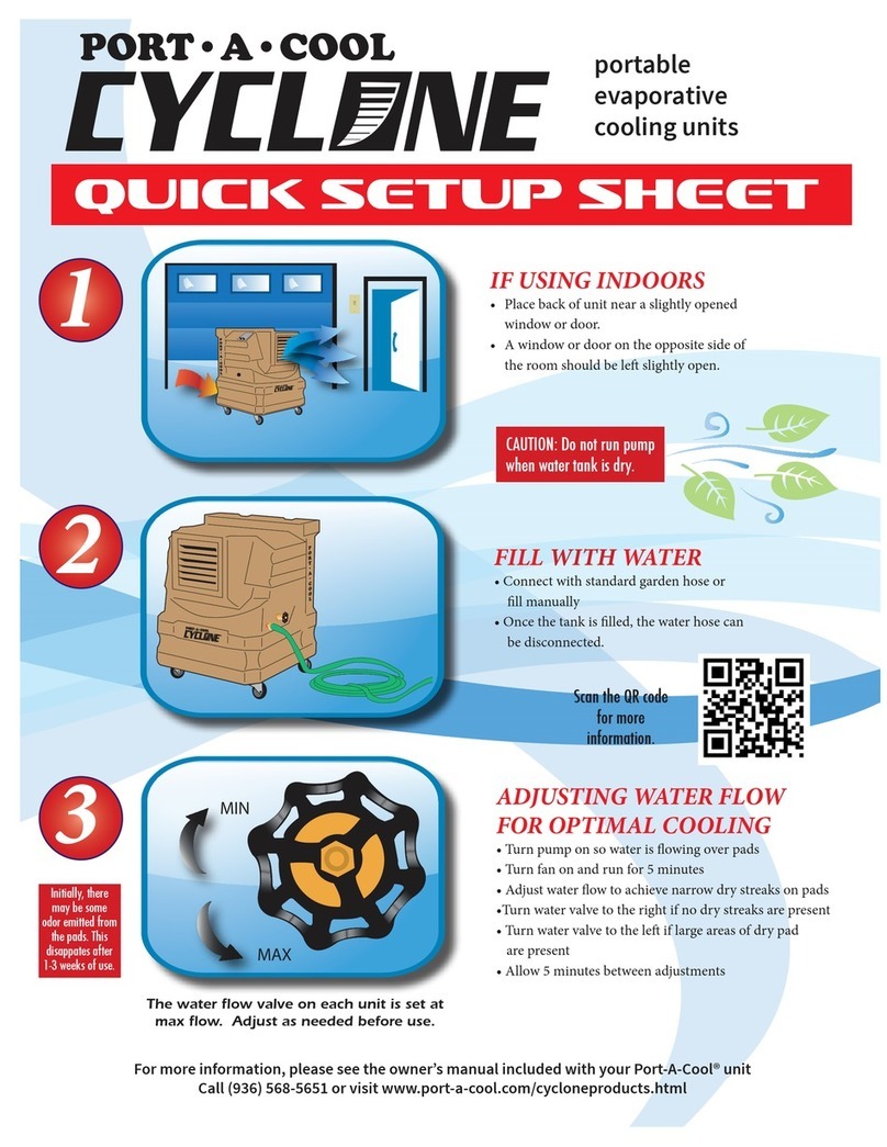 Port A Cool Cyclone Quick setup sheet