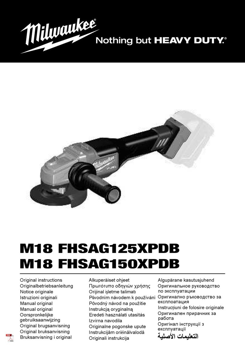 Milwaukee M18 FHSAG150XPDB Original instructions