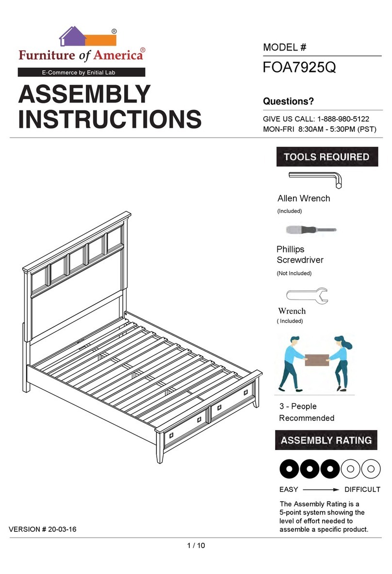 Furniture of America Lillian FOA7925Q Assembly instructions Furniture of America Lillian FOA7925Q Assembly instructions