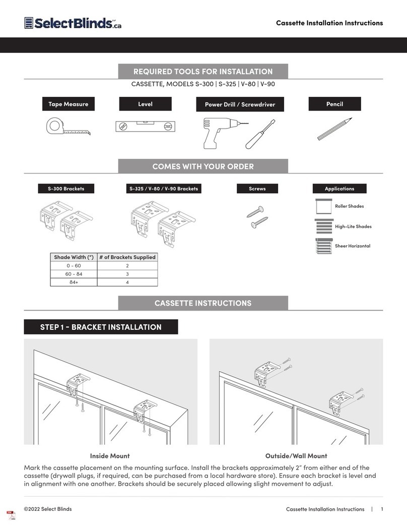 SelectBlinds S-300 User manual