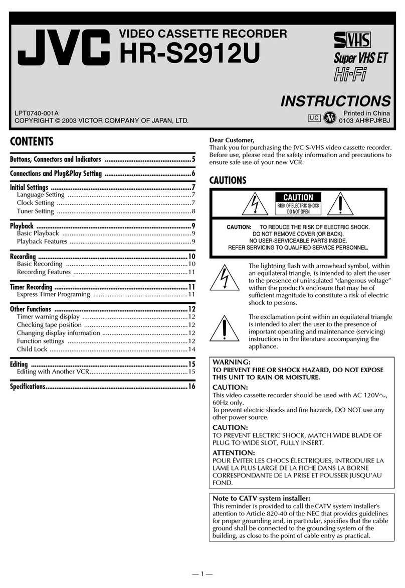 JVC HR-S2912U User manual