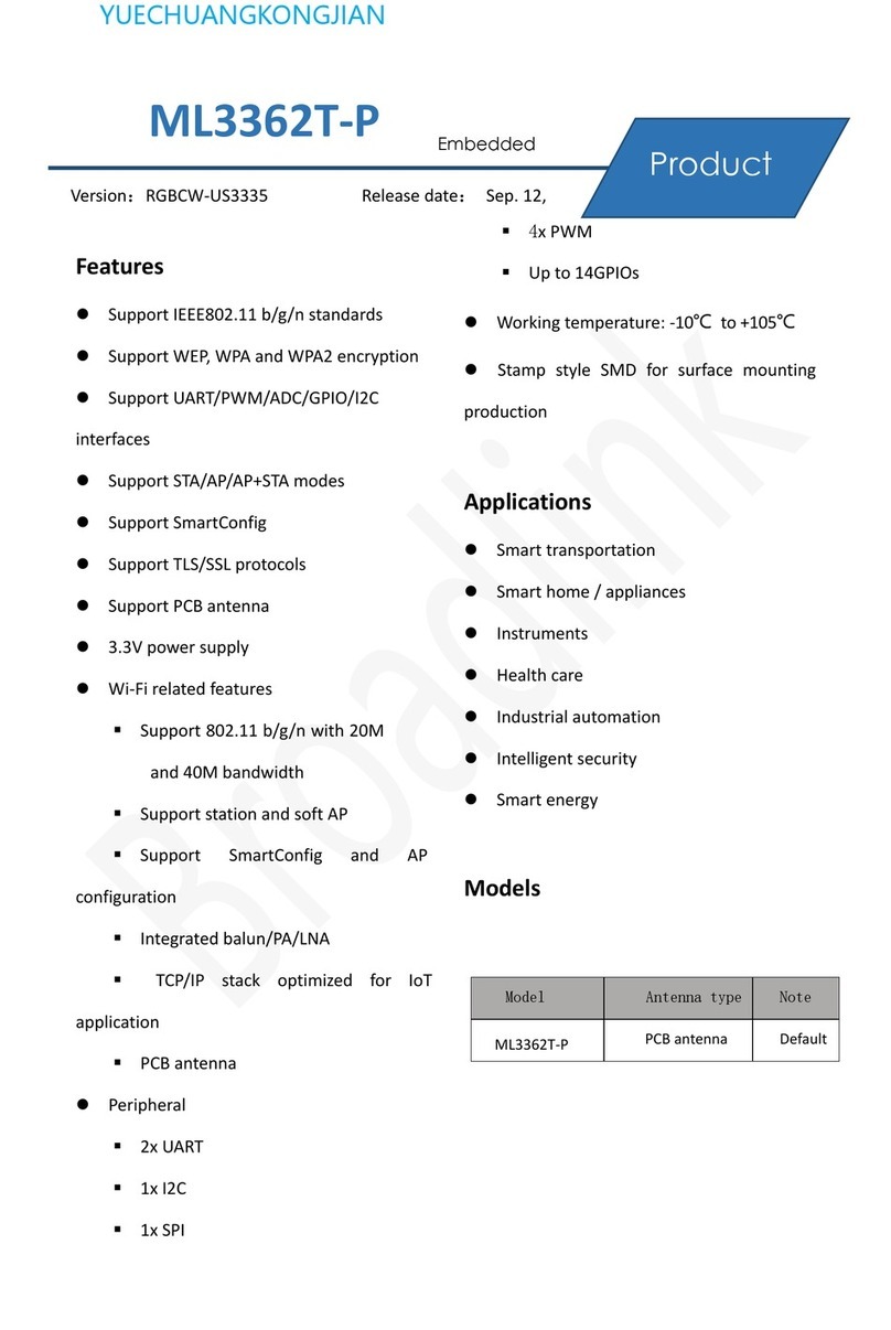 BroadLink ML3362T-P User manual