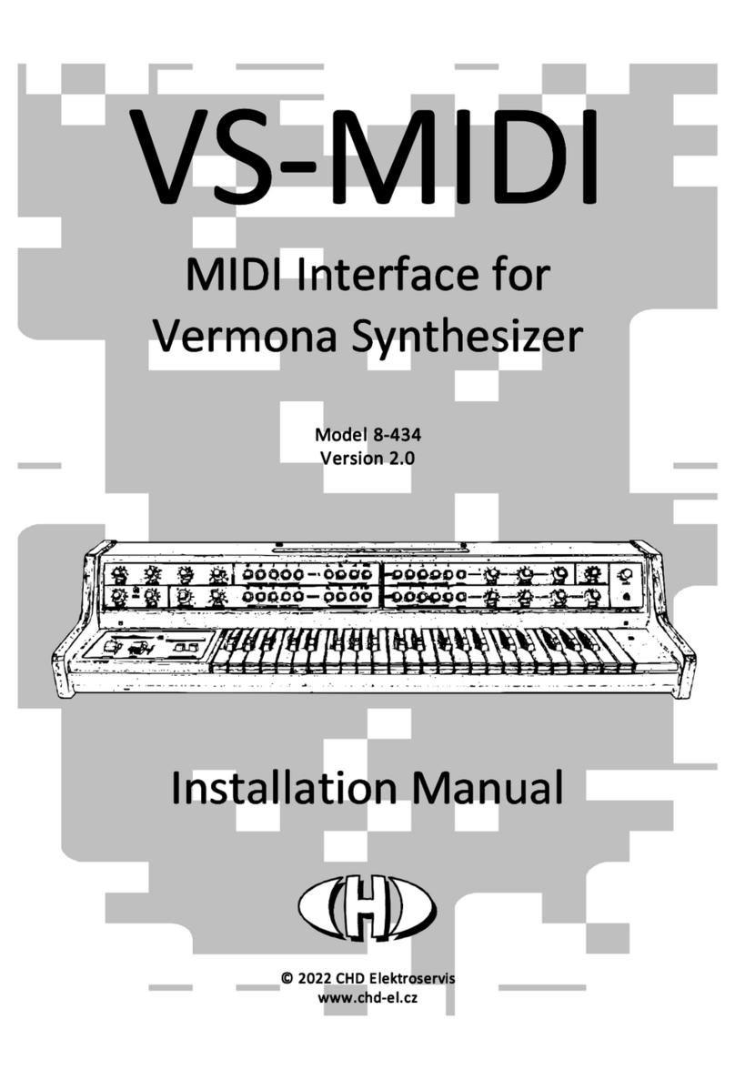 CHD Elektroservis VS-MIDI 8-434 installation manual
