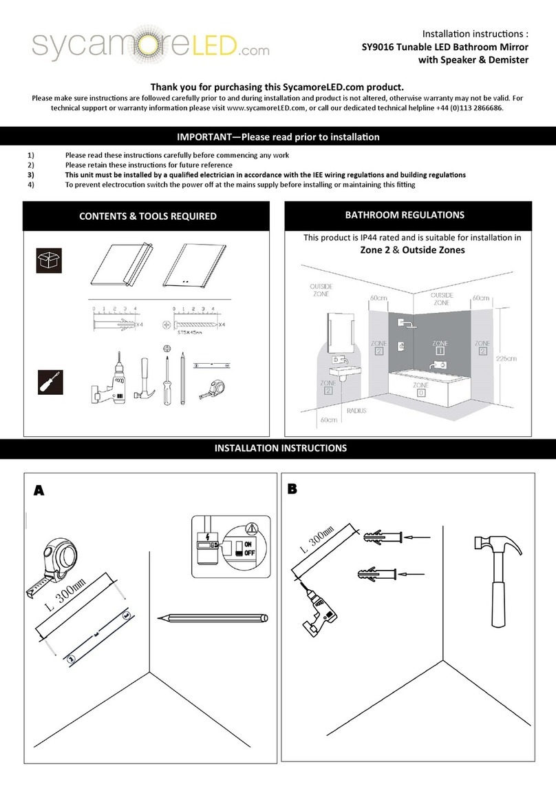 Sycamore SY9016 installation instructions