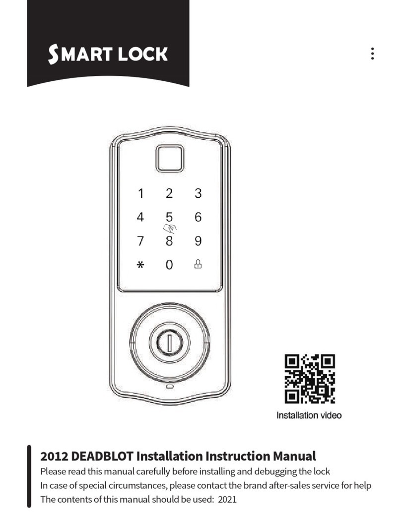 SmartLock DEADBLOT Installation instructions manual