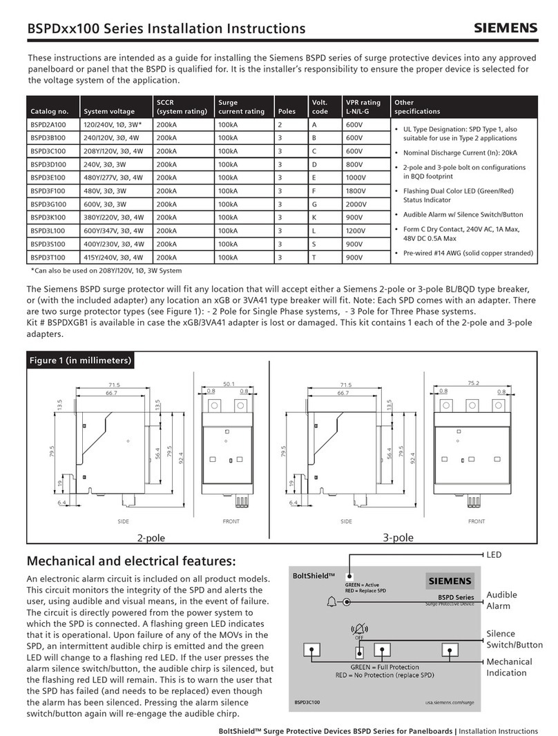 Siemens BSPD 100 Series User manual