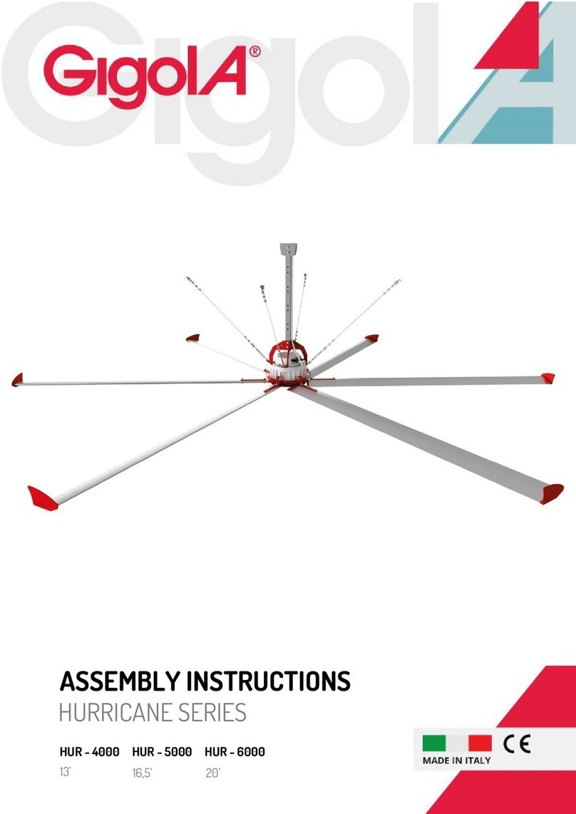 Gigola HURRICANE Series Assembly instructions Gigola HURRICANE Series Assembly instructions