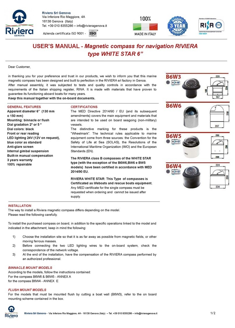 Riviera WHITE STAR 6 user manual